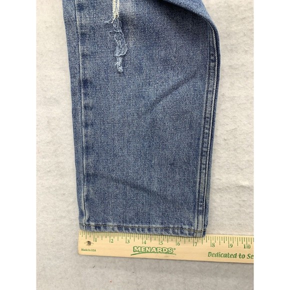 Hollister Denim Jeans Men's 32X32 Blue Button Fly Factory Destroyed Distressed - Picture 7 of 16